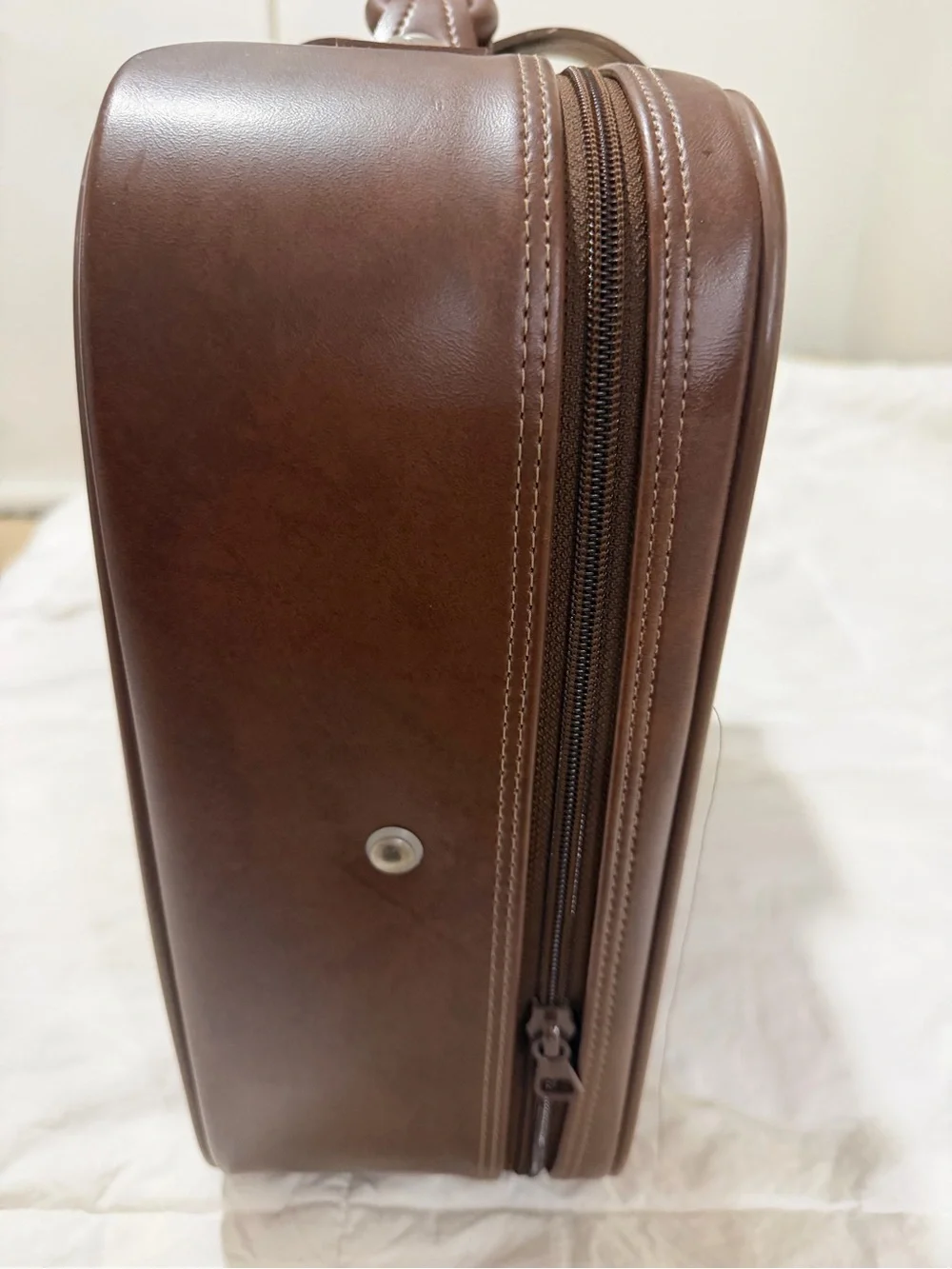 Vintage Brown Leather Briefcase - Classic Men's Work Bag